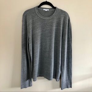 Standard James Perse Mens Heather Gray Long Sleeve